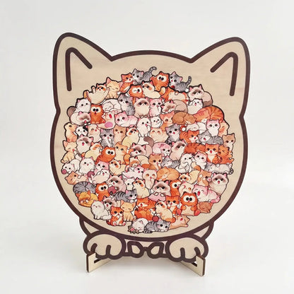 ぬくもりパズル™ 木製アニマルパズル｜フレーム＆スタンド一体