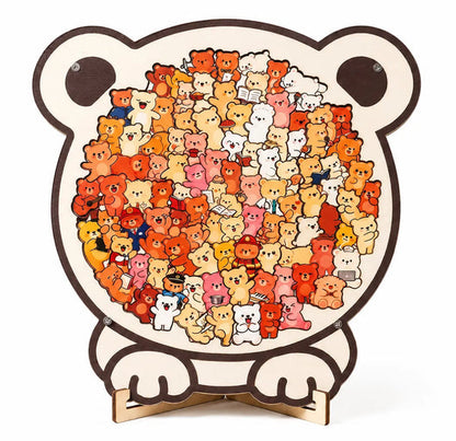 ぬくもりパズル™ 木製アニマルパズル｜フレーム＆スタンド一体