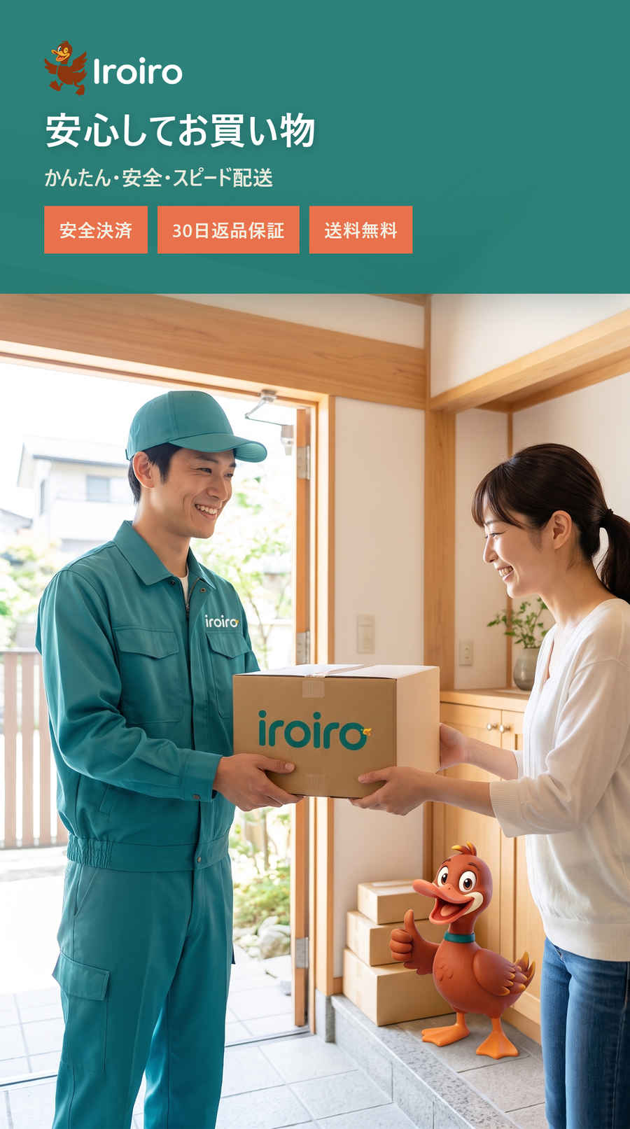 安心してお買い物 かんたん・安全・スピード配送