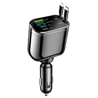 IroiroCharge™ シガーソケット用5-in-1車載充電器 — 巻き取りケーブル・PD急速充電対応