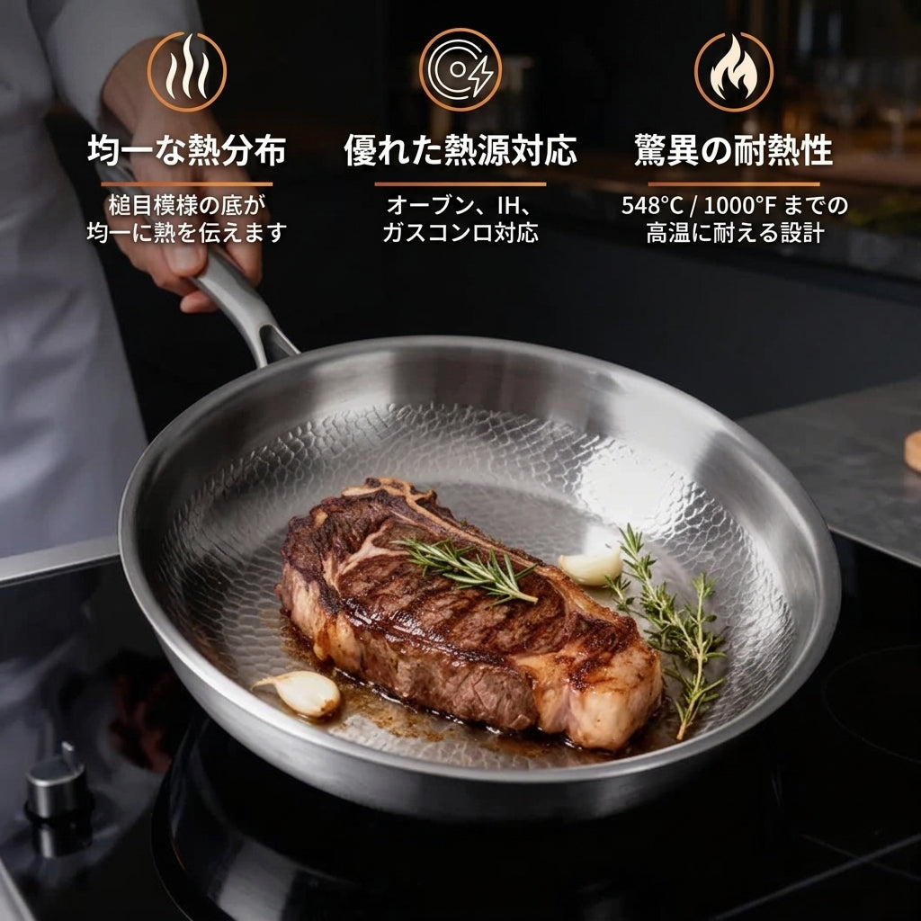 純チタン打ち出し中華鍋
