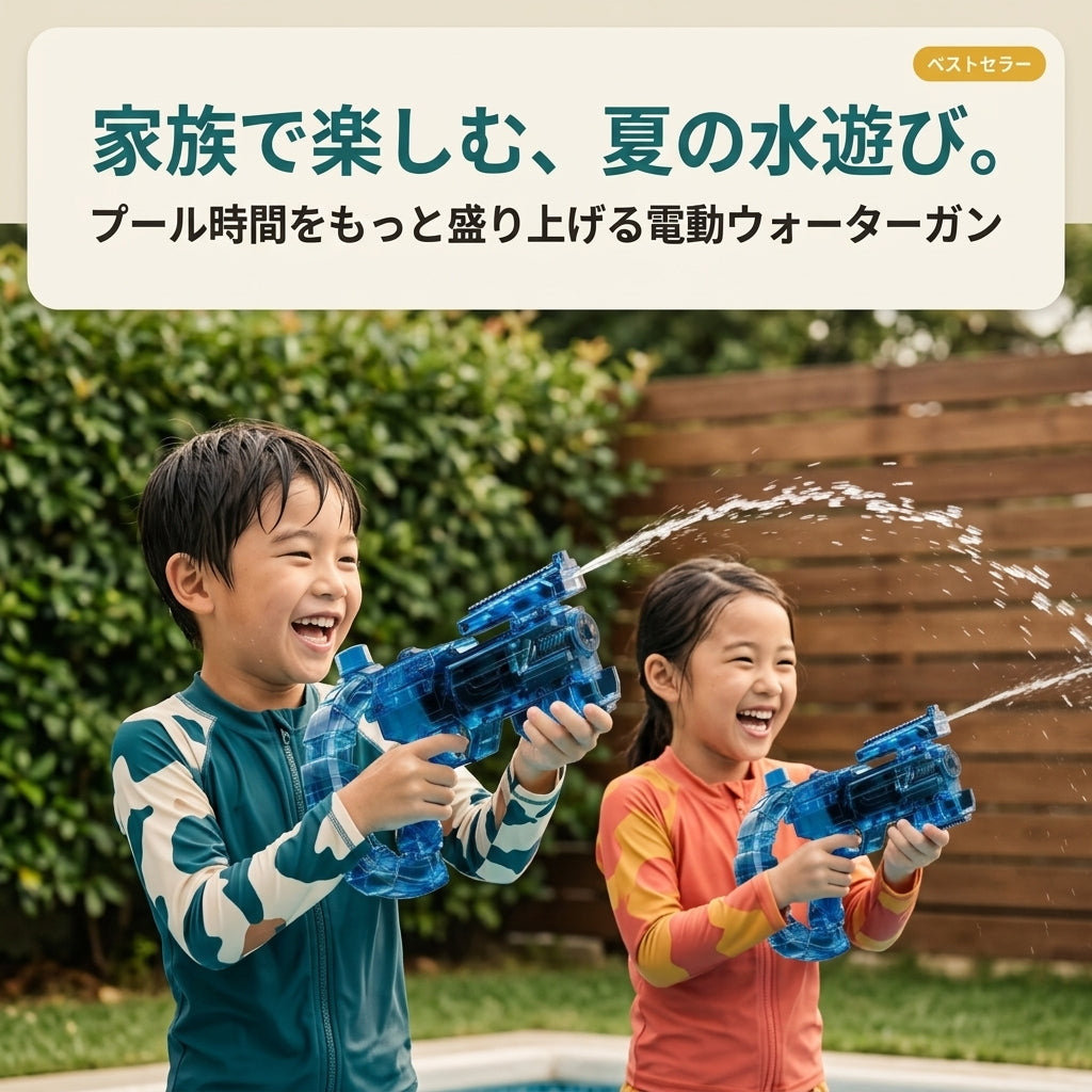 なつしぶき™ 電動ウォーターガン｜USB充電式・給水タンク付き